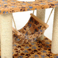 5-Tier Cat Tree Paw Print Mr Fluffy