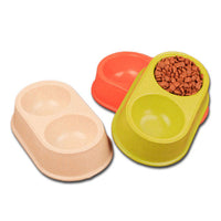 Bamboo Fiber Double Pet Bowl Mr Fluffy