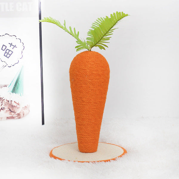 Carrot Cat Scratch Post Mr Fluffy