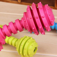Dog Teeth Cleaning Toy Dumb Bell With Bells Mr Fluffy