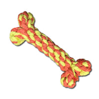 Dog Toy Woven Rope Bone Mr Fluffy