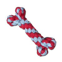 Dog Toy Woven Rope Bone Mr Fluffy