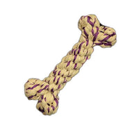 Dog Toy Woven Rope Bone Mr Fluffy