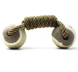 Double Ball with Knotted Rope Mr Fluffy