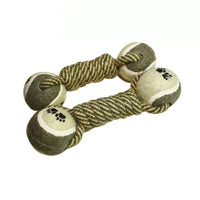 Double Ball with Knotted Rope Mr Fluffy