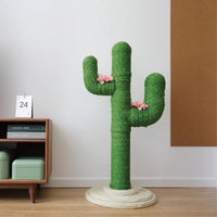 Hemp Rope Cactus Cat Climbing Tree / Scratch Post Mr Fluffy