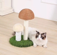 Mushroom Cat Scratch Post Mr Fluffy