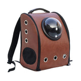PU Leather Astronaut Pet Backpack / Carrier Mr Fluffy