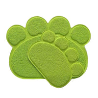 Paw Shape Cat Litter Non Slip Mat Mr Fluffy