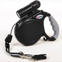 Pet Black Retractable Leash With LED Torch Mr Fluffy