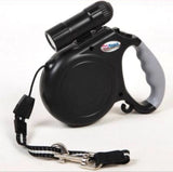 Pet Black Retractable Leash With LED Torch Mr Fluffy