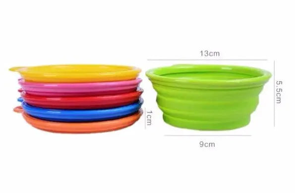 Standard Size Pet Travel Silicon Foldable Bowl Mr Fluffy