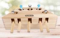 TikTok famous interactive cat toy whack-a-mole wooden box Mr Fluffy