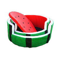 Watermelon Round Pet Cushion Bed Mr Fluffy