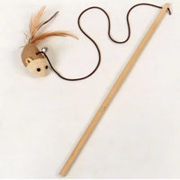 Wooden Cat Teaser Mr Fluffy